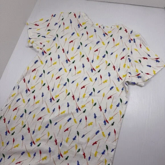 Rachel Antonoff White Preppy Print Fitz Short Sleeve Tee Dress Size Medium - Picture 9 of 9